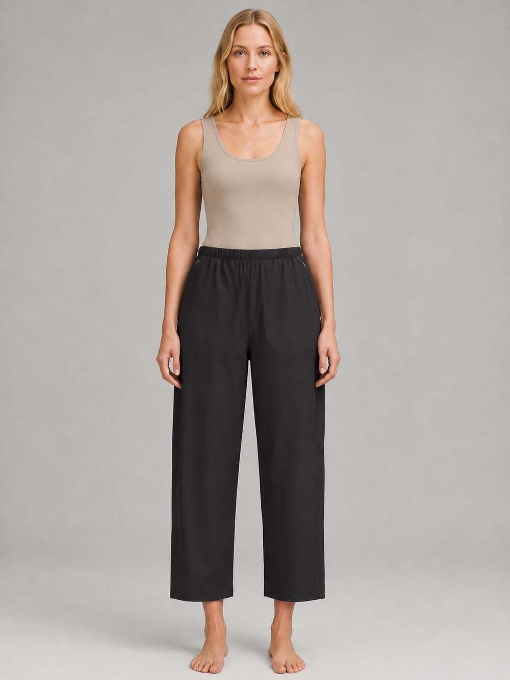Lululemon Lightweight Mid-Rise Barrel-Leg Crop Pant 10 Black LW6CR4S